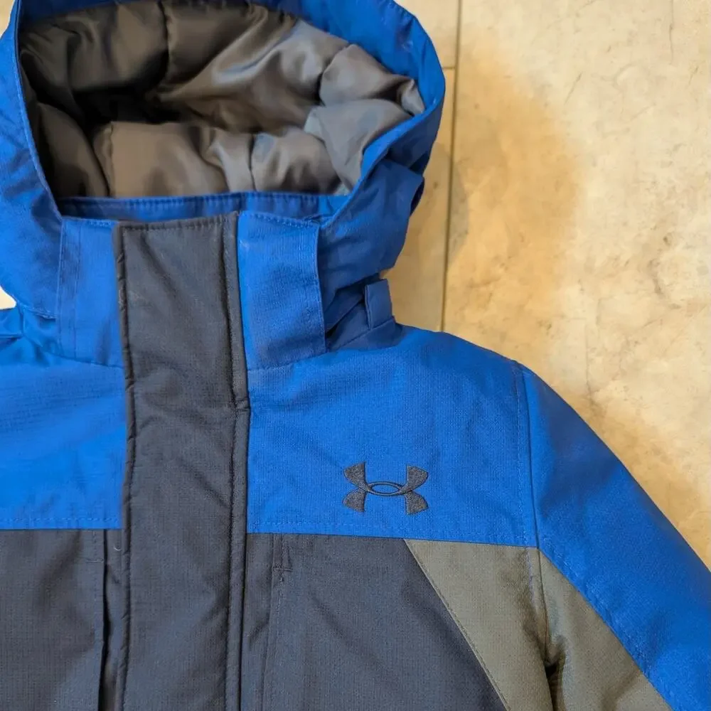 Under Armour UA Boys Westward 3-in-1 Jacket Removable Hood - Royal Blue Size 4
